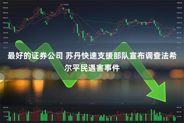 最好的证券公司 苏丹快速支援部队宣布调查法希尔平民遇害事件